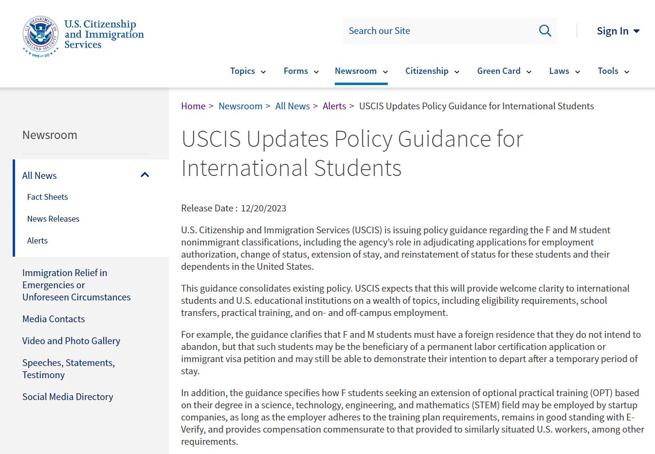 【美国】USCIS更新留学生政策，就业面积扩大，可直申绿卡！